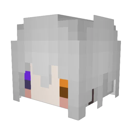 Tio_Fulouisai Minecraft avatar head, 3D render
