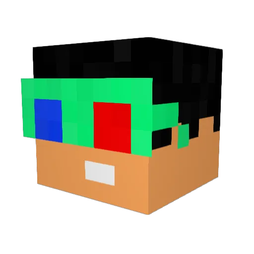 Tiomalo Minecraft avatar head, 3D render