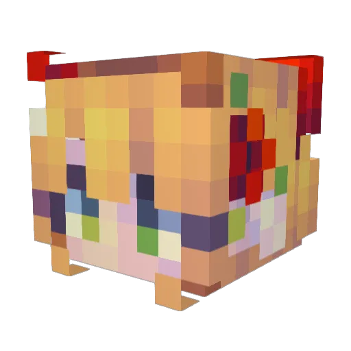 Tioreto Minecraft avatar head, 3D render
