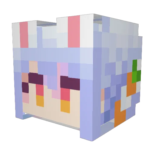 Tiosixo Minecraft avatar head, 3D render