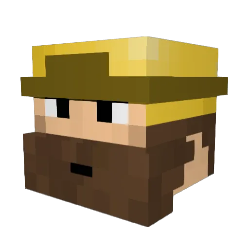 TipIns Minecraft avatar head, 3D render