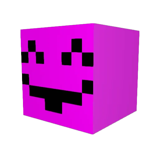 TipToeKibby Minecraft avatar head, 3D render