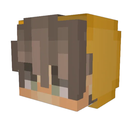 TipZLP Minecraft avatar head, 3D render