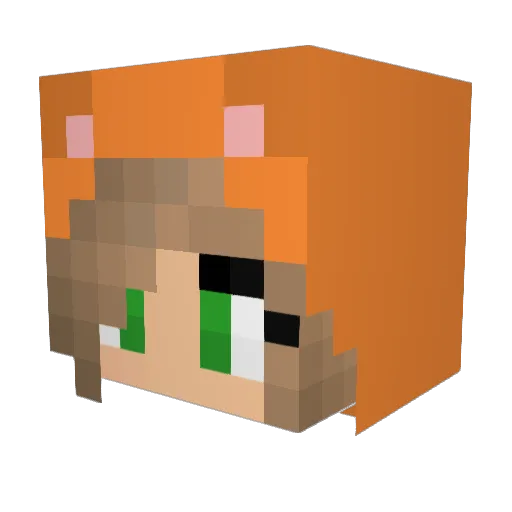 Tiphaine109 Minecraft avatar head, 3D render