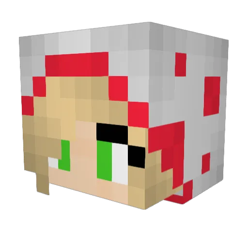 Tiphale Minecraft avatar head, 3D render