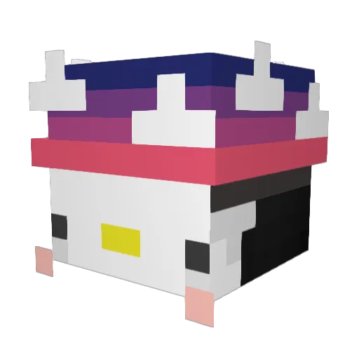 Tipity Minecraft avatar head, 3D render