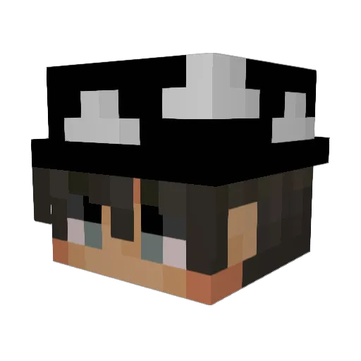 TippPlus Minecraft avatar head, 3D render