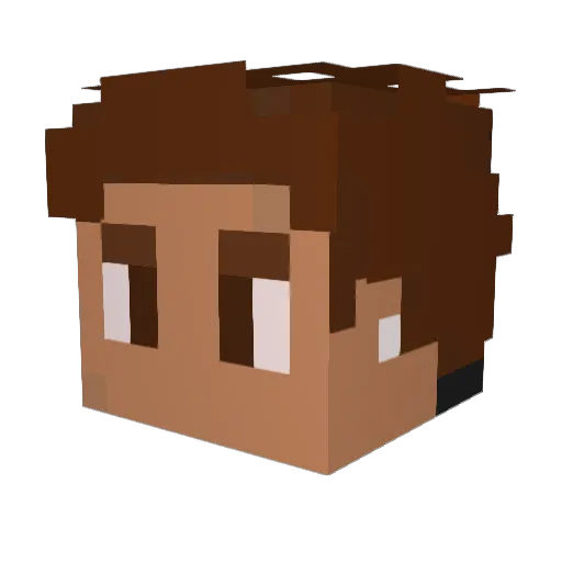 TippedHalo Minecraft avatar head, 3D render