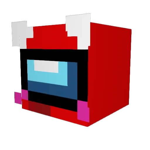 TippedNote1337 Minecraft avatar head, 3D render