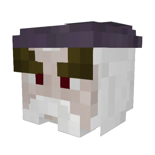 Tipptippoldefar Minecraft avatar head, 3D render