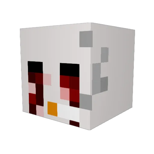 Tippy Minecraft avatar head, 3D render