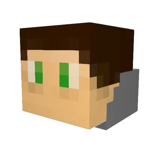 TipsySwagga Minecraft avatar head, 3D render