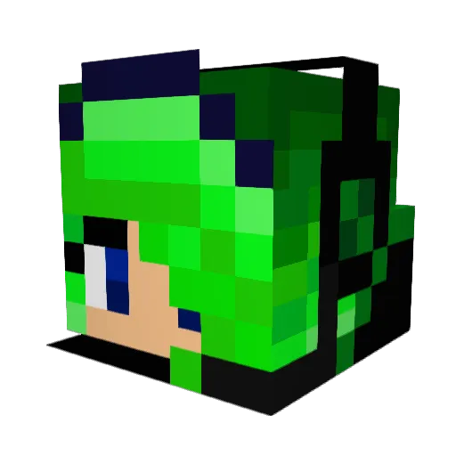 TipsyTaurus Minecraft avatar head, 3D render