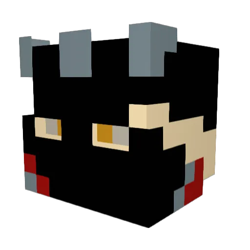 Tipzol Minecraft avatar head, 3D render