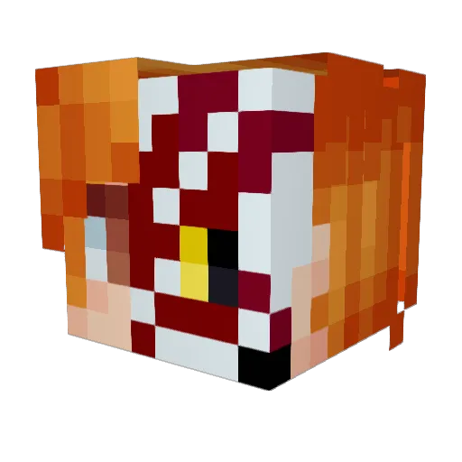 TiraK_999 Minecraft avatar head, 3D render