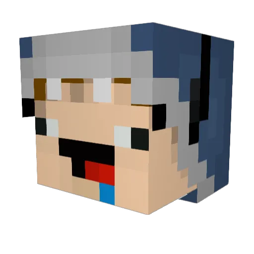 TiraexPlayz Minecraft avatar head, 3D render