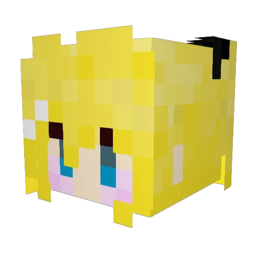 Tirate Minecraft avatar head, 3D render