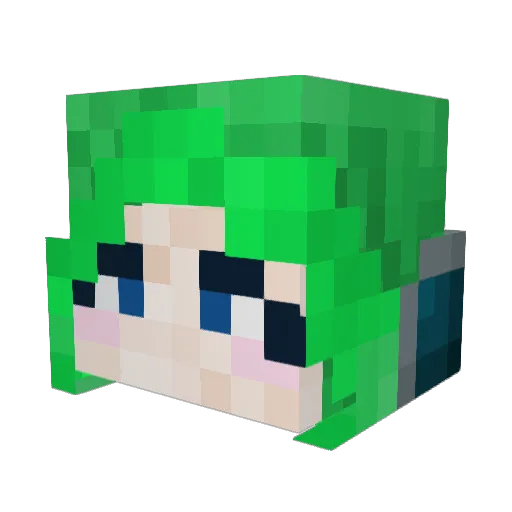 Tireba Minecraft avatar head, 3D render