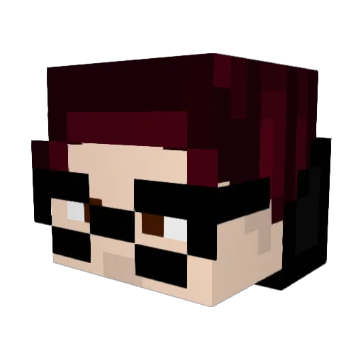 TiredBytes02 Minecraft avatar head, 3D render