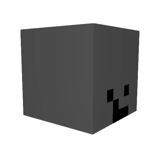 TiredDoge Minecraft avatar head, 3D render