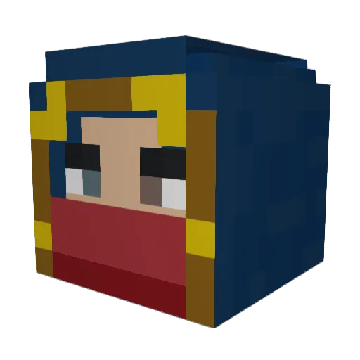 TiredGamer6 Minecraft avatar head, 3D render
