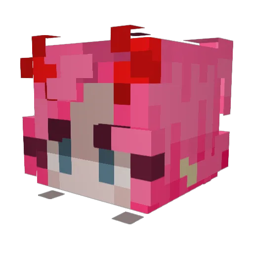 TiredKatzz Minecraft avatar head, 3D render
