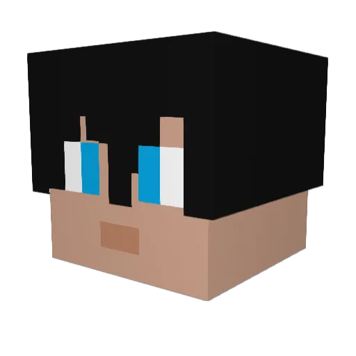 TiredNeru Minecraft avatar head, 3D render