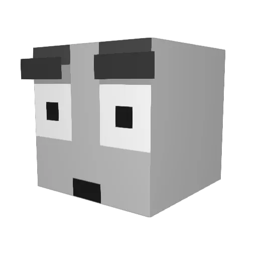 TiredSwampy Minecraft avatar head, 3D render
