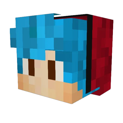 TiredTurtlez Minecraft avatar head, 3D render