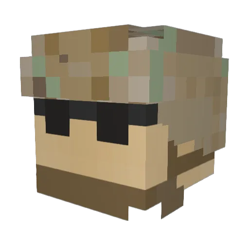 TiretteFPMs Minecraft avatar head, 3D render