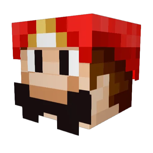 Tiri07 Minecraft avatar head, 3D render