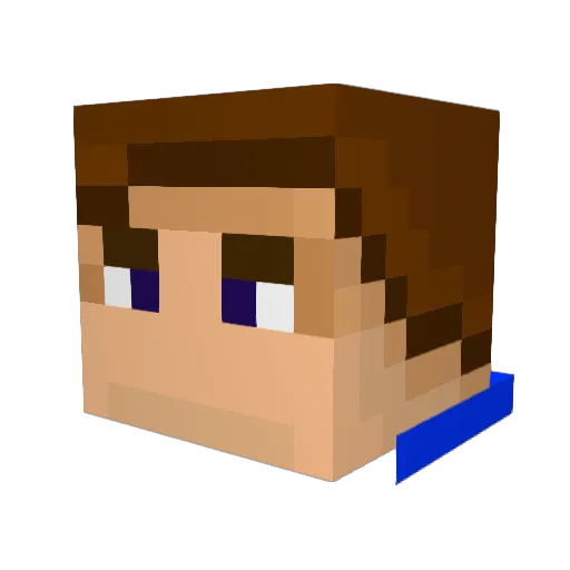 Tirie Minecraft avatar head, 3D render