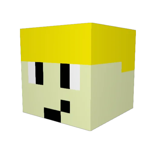 TiringKarma Minecraft avatar head, 3D render