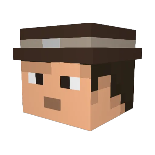 Tirithbrog Minecraft avatar head, 3D render