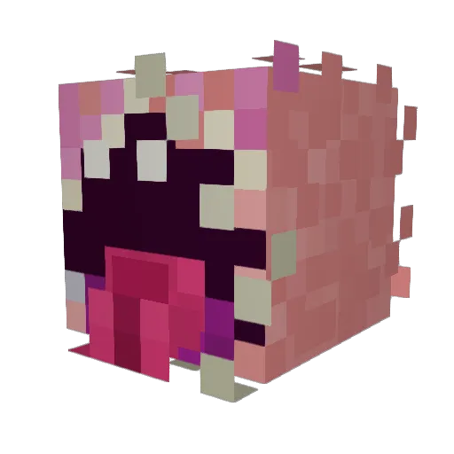 Tiroj Minecraft avatar head, 3D render