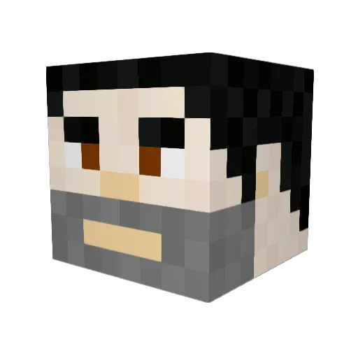 Tirosk Minecraft avatar head, 3D render