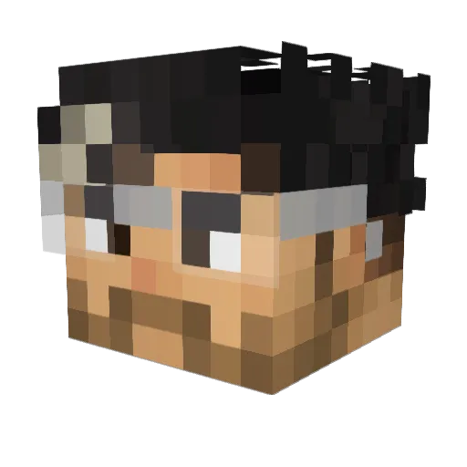 Tisan_04 Minecraft avatar head, 3D render