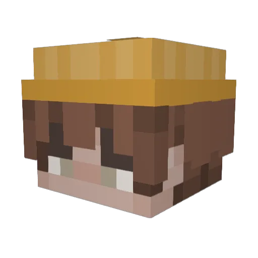 Tisby Minecraft avatar head, 3D render