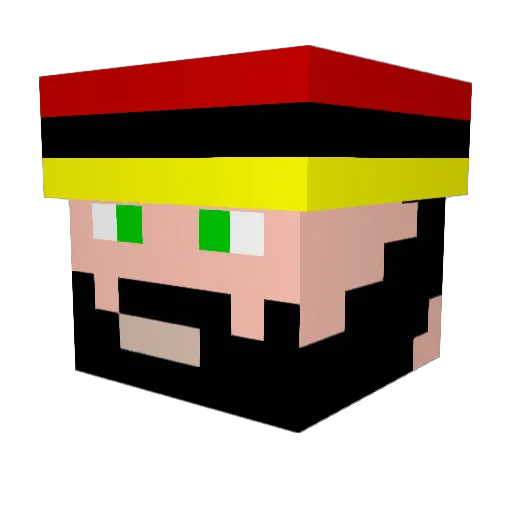 Tisch3001 Minecraft avatar head, 3D render