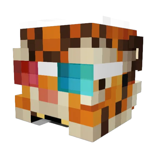 TisforTiger Minecraft avatar head, 3D render