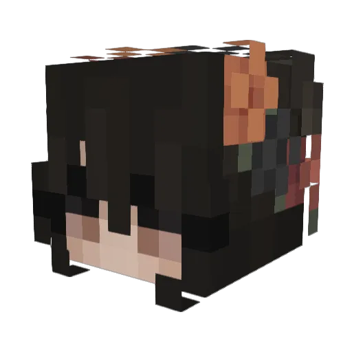Tisha04 Minecraft avatar head, 3D render