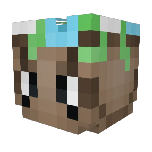 Tishacraft Minecraft avatar head, 3D render