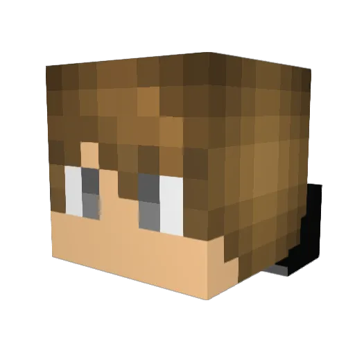 Tisibrow Minecraft avatar head, 3D render