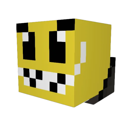 Tismimil Minecraft avatar head, 3D render