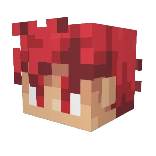 Tistaf Minecraft avatar head, 3D render