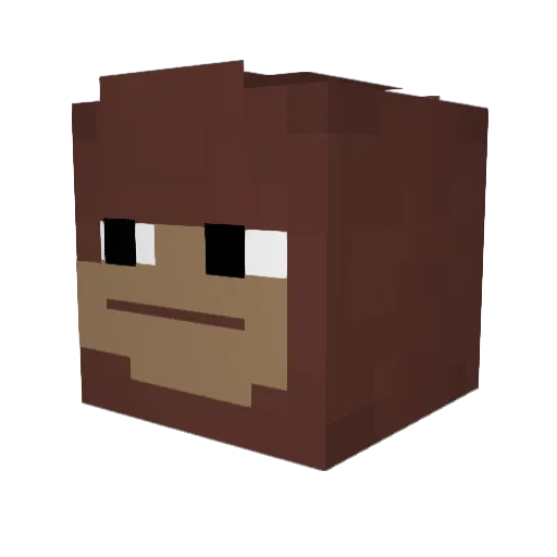Tister Minecraft avatar head, 3D render