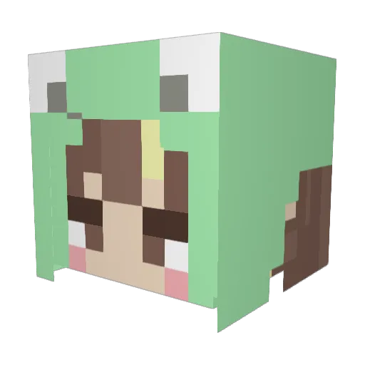 TitaPangit Minecraft avatar head, 3D render