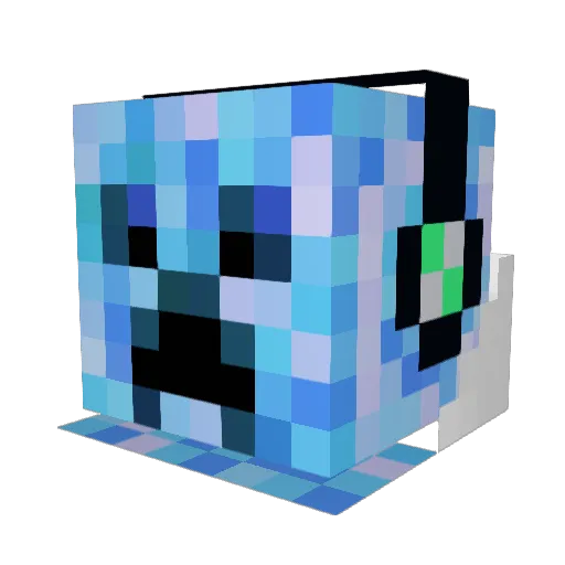 Titan557 Minecraft avatar head, 3D render