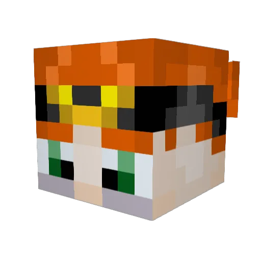 TitanGinge Minecraft avatar head, 3D render