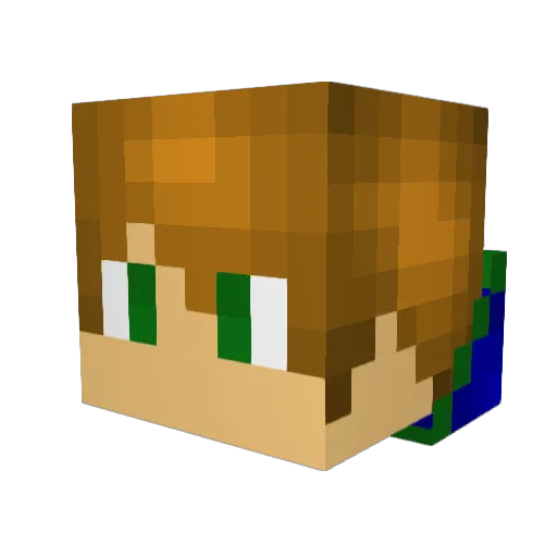 TitanPlays500 Minecraft avatar head, 3D render